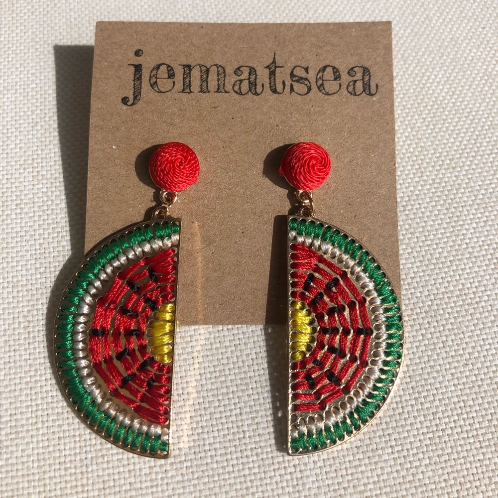 🍉Threaded Watermelon Earrings! 🍉